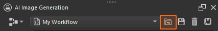 Use the Import File button to open workflow files