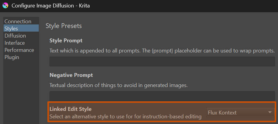 Link Edit Style